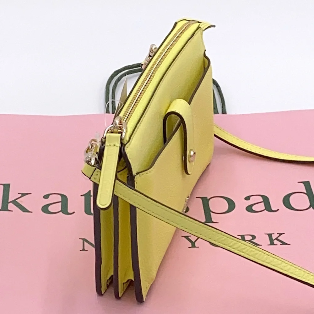 KATE SPADE JACKSON SMALL TAB CROSSBODY LIMELIGHT - Picture 7 of 16